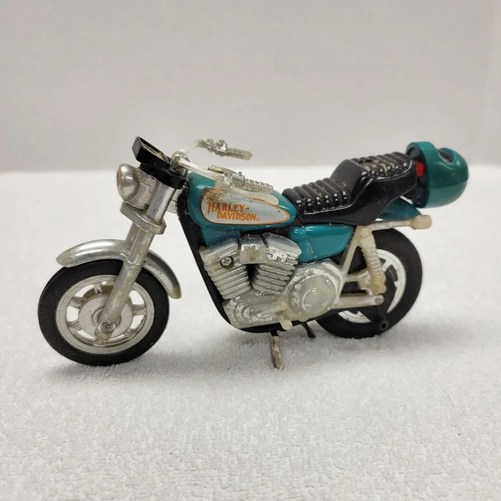 Matchbox Harley-Davidson‎ Motorcycle 1981 blue helment pull string